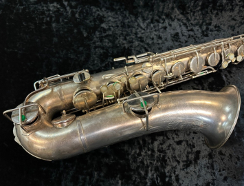 Photo Vintage Buescher True Tone Tenor Sax in Original Silver Plate, Serial #234395